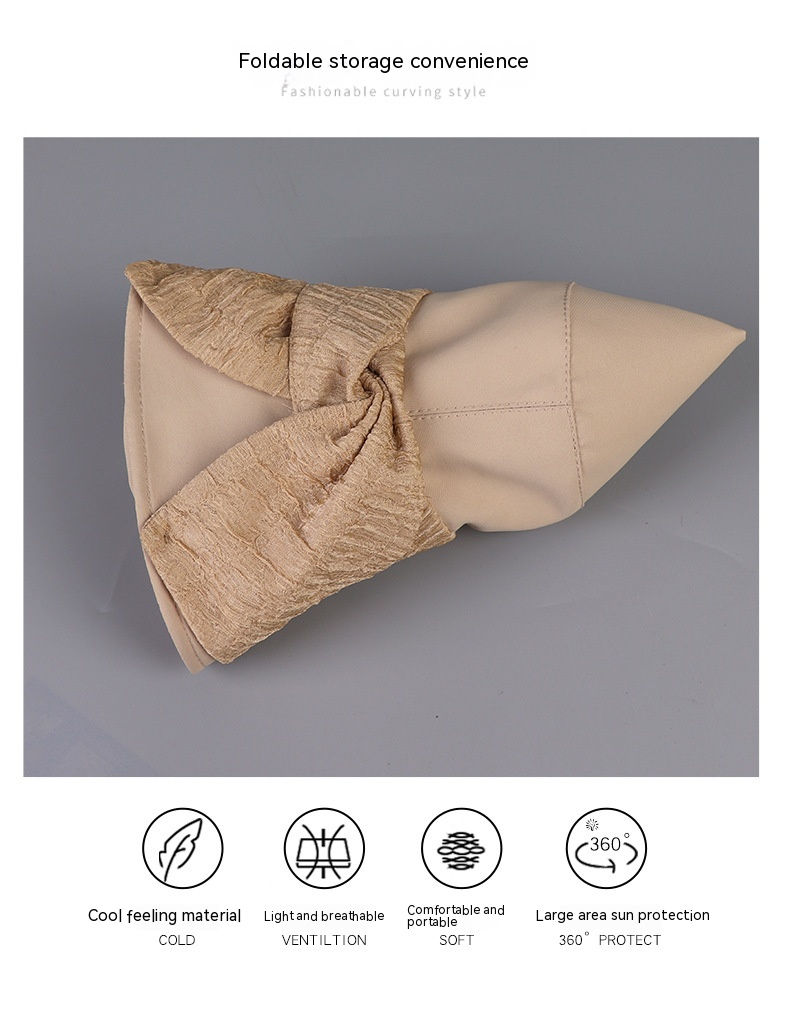 2024 printemps/été nouvelle mode décontracté polyvalent femmes tissu chapeau coréen pêcheur chapeau arc parasol chapeau crème solaire respirant bassin chapeau_voghion.com