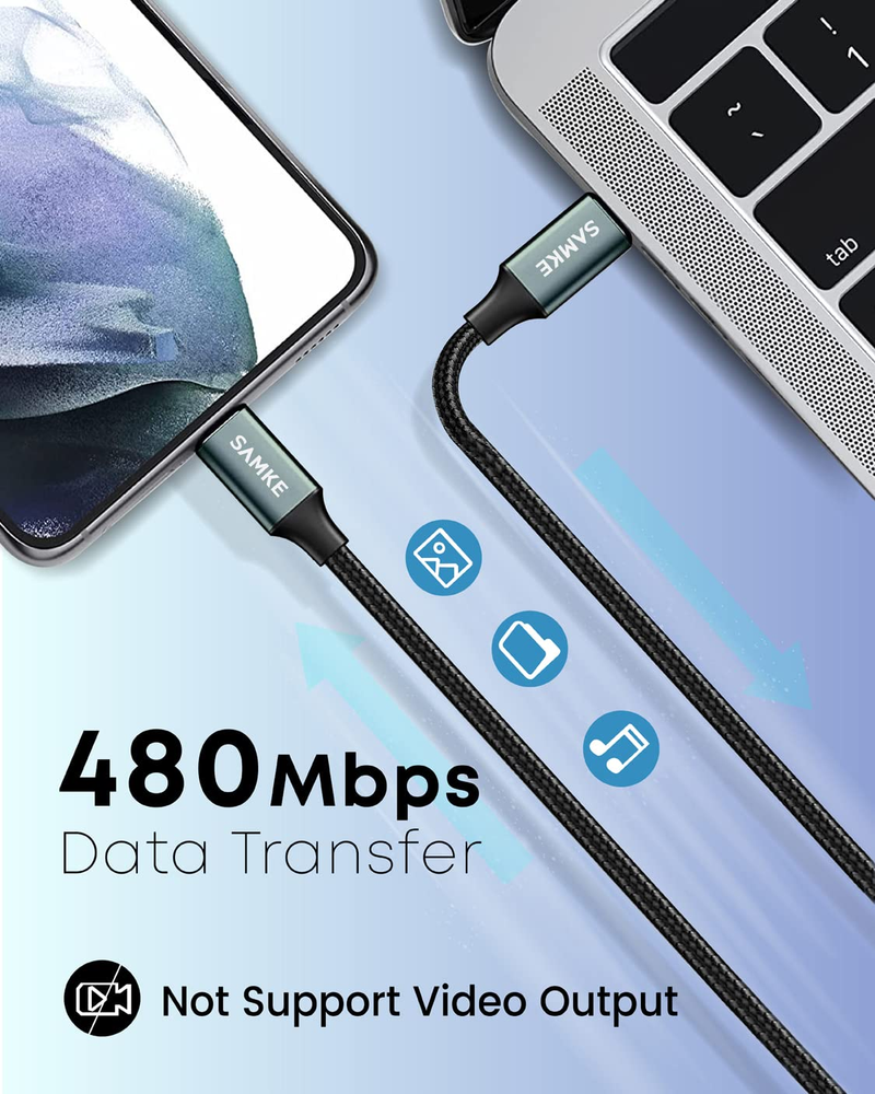 auf USB -3ft 60W PD Typ C Schnellladekabel für iPhone15 \/Samsung Galaxy S22 \/S22+, S21 \/S21+, S20 \/S20+Ultra Note_voghion.com