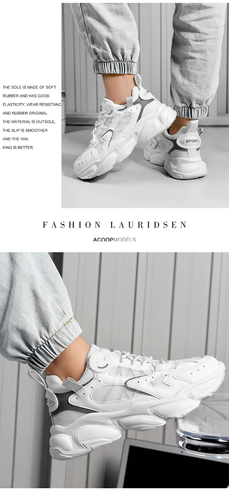 Daddy Men's 2024 New Summer Autumn Breathable Ins Versatile Thick Sole Height 3cm Sports Large Size 45 China-chic Shoes_voghion.com