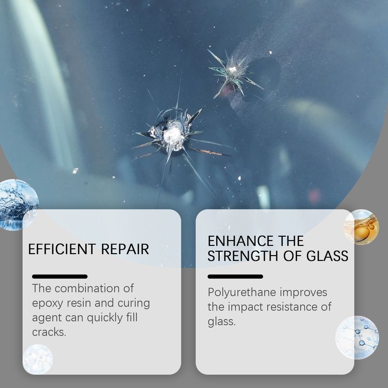 Autoglasreparaturklebstoff Glas Nano-Reparaturflëssegkeet Schnellreparatur Klebstoff fir d'Reparatur vu gekrackte Glas_voghion.com