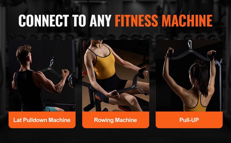 VEVOR LAT Pulldown Bar Tricep Handle Attachment V-bar Cable Machine For Home Gym_voghion.com