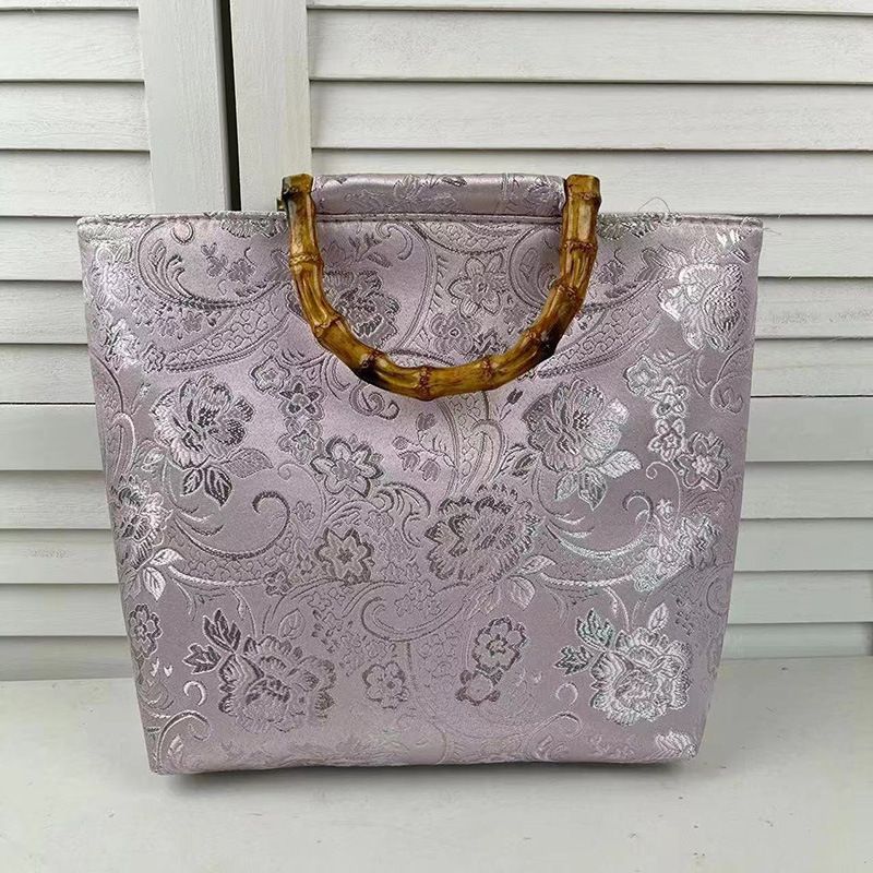 New Bamboo Knot National Handbag Chinese Large Capacity Lunch Bag Western Style Mixed Cheongsam Hanfu_voghion.com