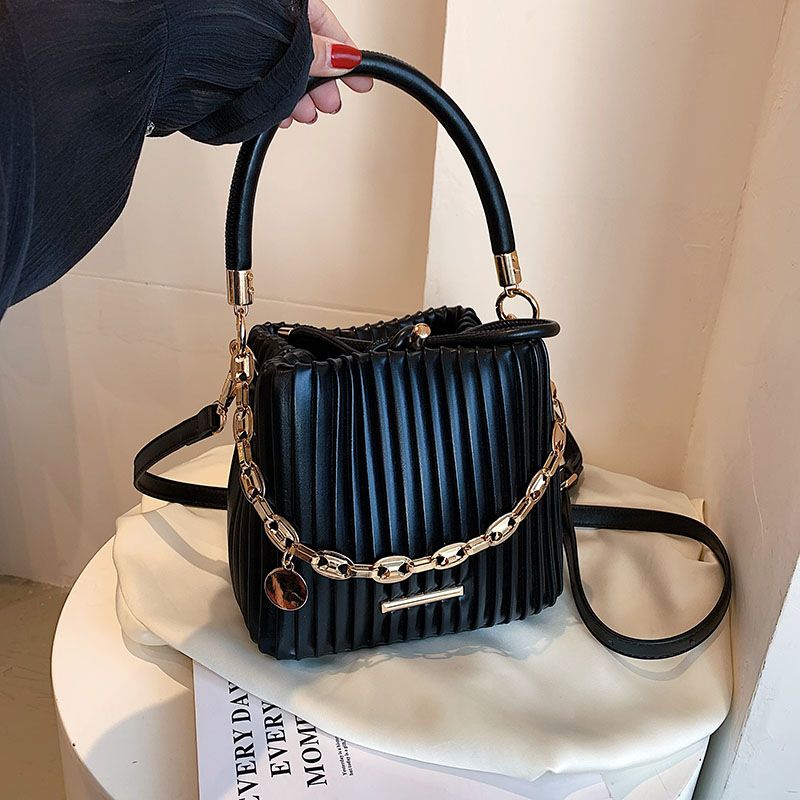 Borsa a secchiello portatile plissettata di nuova moda 2024 di alta qualità per donna francese_voghion.com