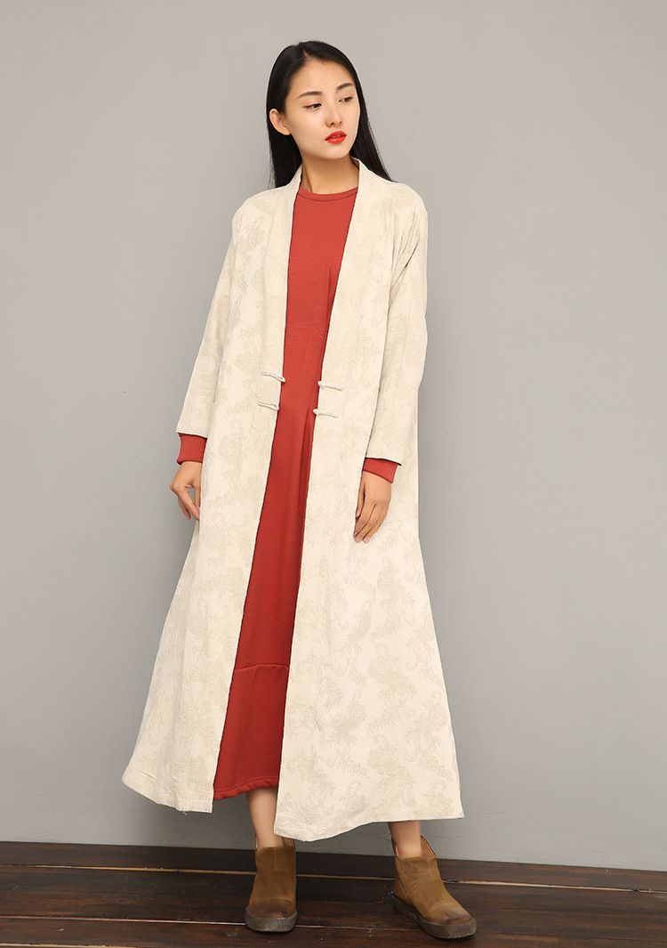 Vêtements pour femmes Vêtements pour femmes Vêtements pour femmes Vêtements pour femmes Automne 2024 Style Hanfu en coton et lin jacquard_voghion.com