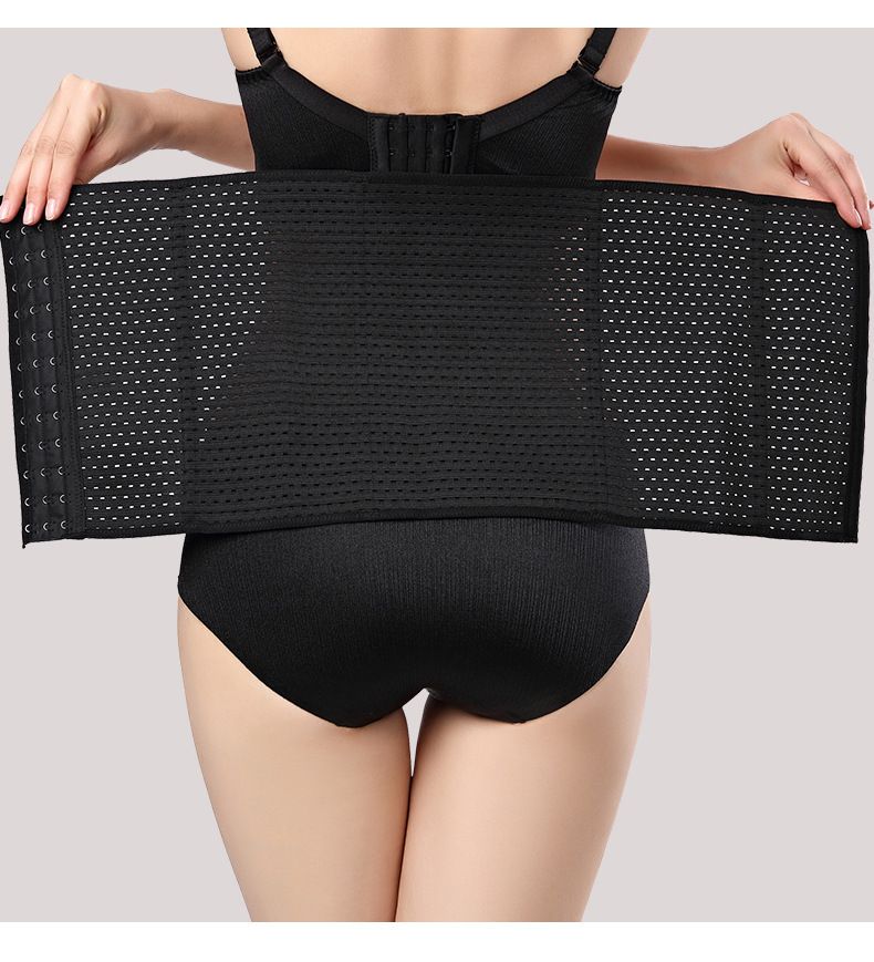 Kadınlar için 3 sıralı 13 düğmeli göbek kemeri egzersiz ve fitness için içi boş göbek kemeri doğum sonrası bel şekillendirici bel kemeri bel klipsi_voghion.com