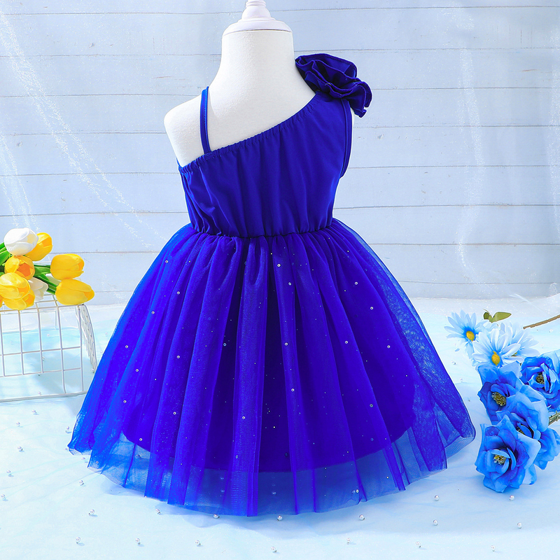 Mother&Kids Children's Dress Halter Strapless Star Mesh Gauze Dress Flower Child Princess Dress For Children_voghion.com