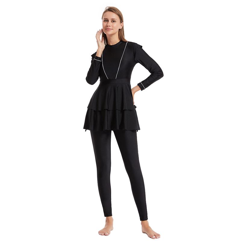 Muslim Swimwear Swimsuit Conservative Swimsuit Dress-style Sunscreen Hot Spring_voghion.com
