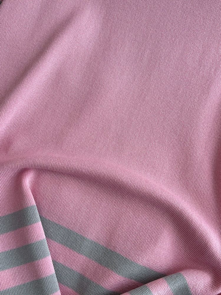 2024 Nuevo traje de moda para mujer primavera estilo coreano cuello en V suelto contraste de color tejido de dos piezas cintura alta pantalones de pierna ancha_voghion.com