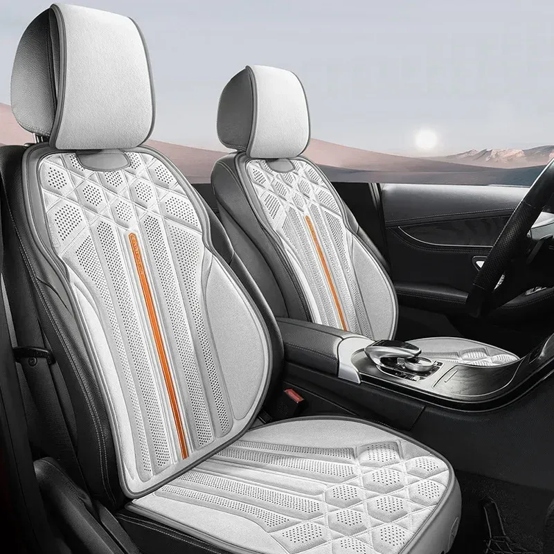 Weicher Wildlederbezug, universelles Fahrersitzstützkissen, atmungsaktive Anti-Rutsch-Schutzmatte, Autoinnenausstattung_voghion.com