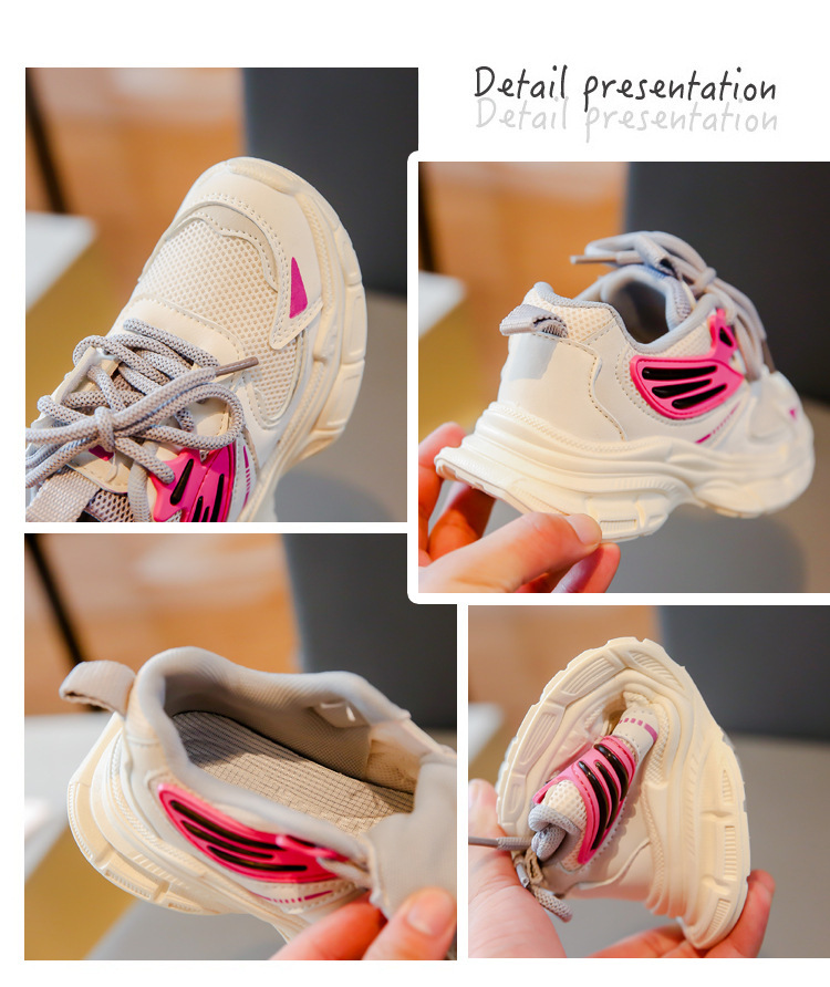 Mother&Kids Scarpe da ginnastica per ragazze, scarpe da papà per ragazzi in tessuto a rete, scarpe da ginnastica per bambini traspiranti con suola morbida_voghion.com