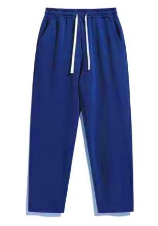 Pantalones deportivos unisex de forro polar para hombre, otoño e invierno, de moda, estilo urbano, holgados y cómodos, con cintura elástica, 2024_voghion.com