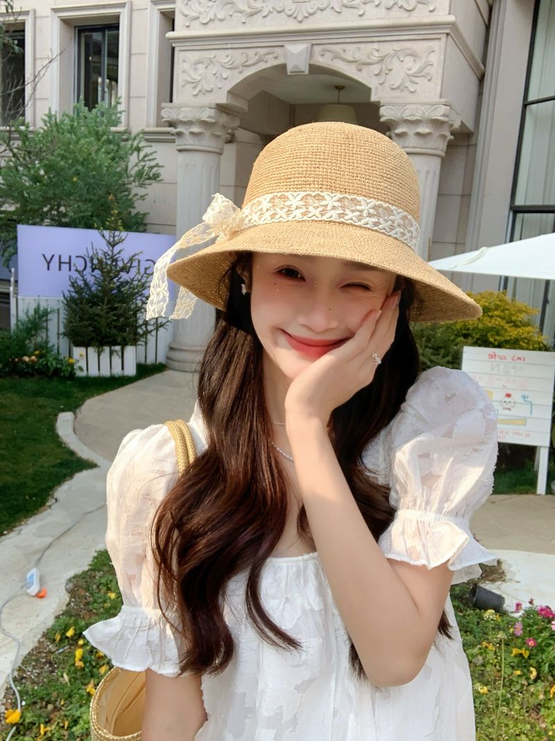 2025 Summer New Style Beach Wide-Brimmed Shade Fisherman's Hat Fashionable Hundred_voghion.com