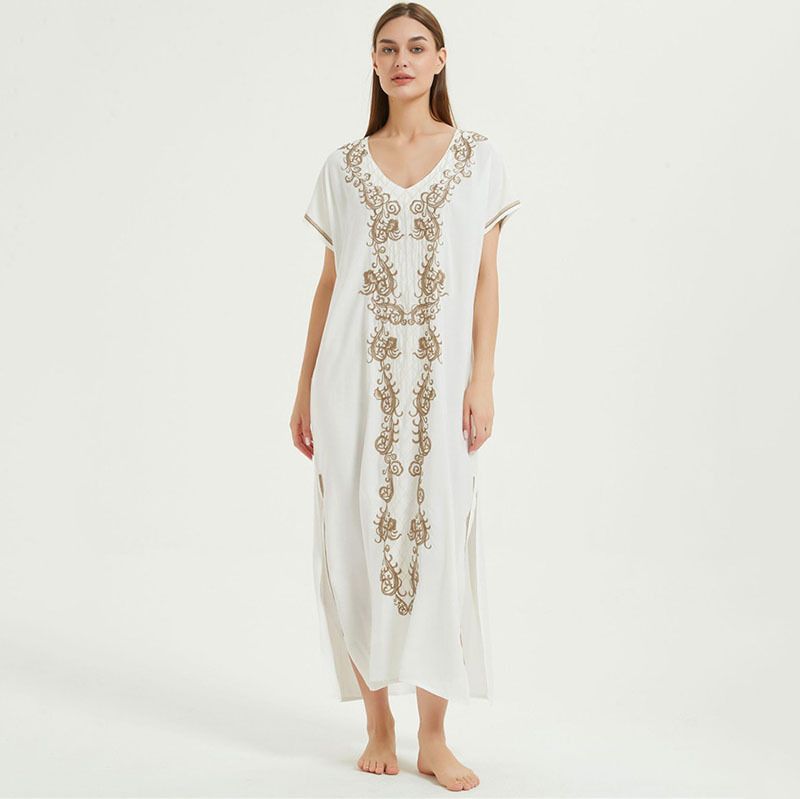 popolare copricostume da spiaggia ricamato in rayon da donna, stile abito ricamato, camicia di protezione solare per bikini al mare, 20 colori_voghion.com