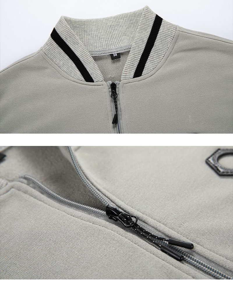 Herrenbekleidung Sportanzüge für Herren Große Laufsportbekleidung für Studenten Einfarbige zweiteilige Anzüge, lässig und vielseitig_voghion.com