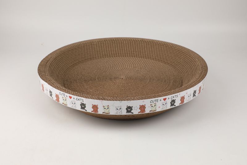 Cat Scratching Board Nest Bowl-shaped Basin Oversized Round Cat Claw Board Claw Grinder Corrugated Anti-wear Paper Scratch-resistant Toys Cat Products_voghion.com