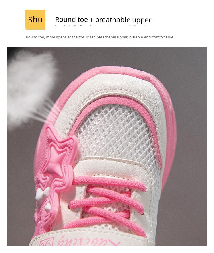 Baskets printemps-automne 2024, nouveautés pour étudiantes, semelles souples, blanches, pour enfants, petites filles, respirantes et encombrantes_voghion.com