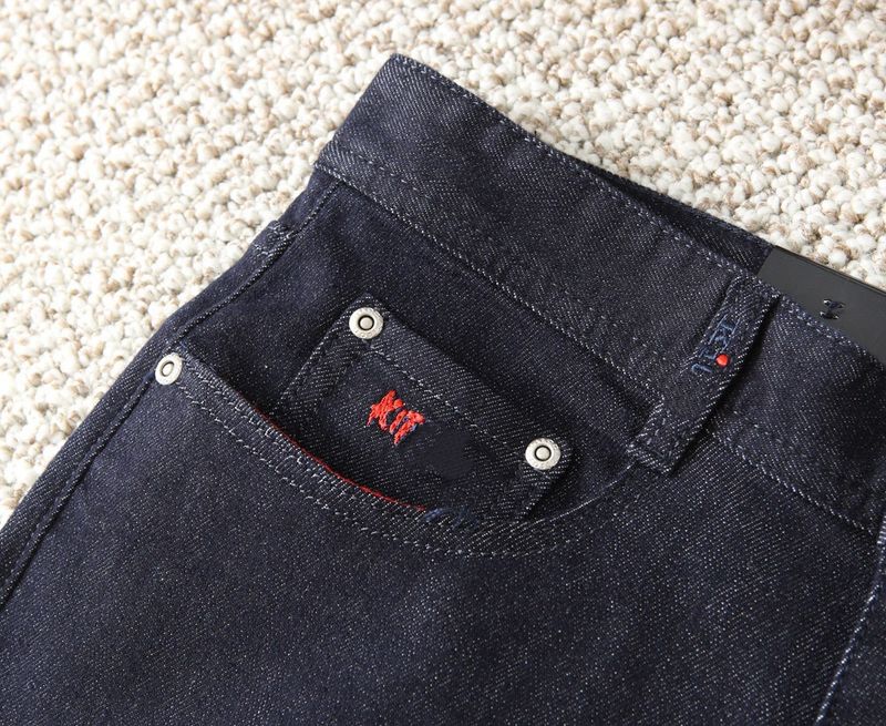 Red Label KIT High-Quality European Brand Men's Jeans Autumn Winter New Cotton Daily Commuting Versatile Slim Straight_voghion.com