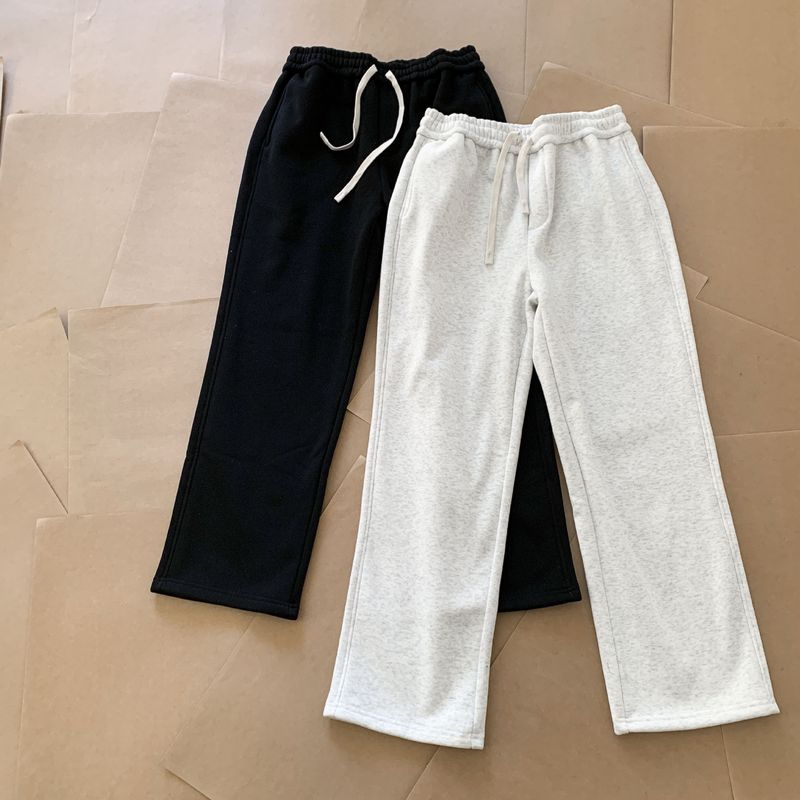 Men's Clothing Thin Cleanfit Four Corner Embroidered Mala Machete Sweatpants Wide Leg Loose Solid Color Versatile Sweatpants_voghion.com