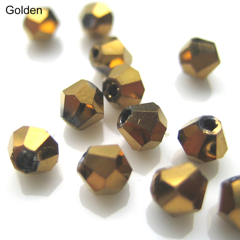 Yamaler 100 Stück 4 mm lose Rautenperlen für Halskette, Armband, Schmuck, Armreif, DIY-Markierung_voghion.com