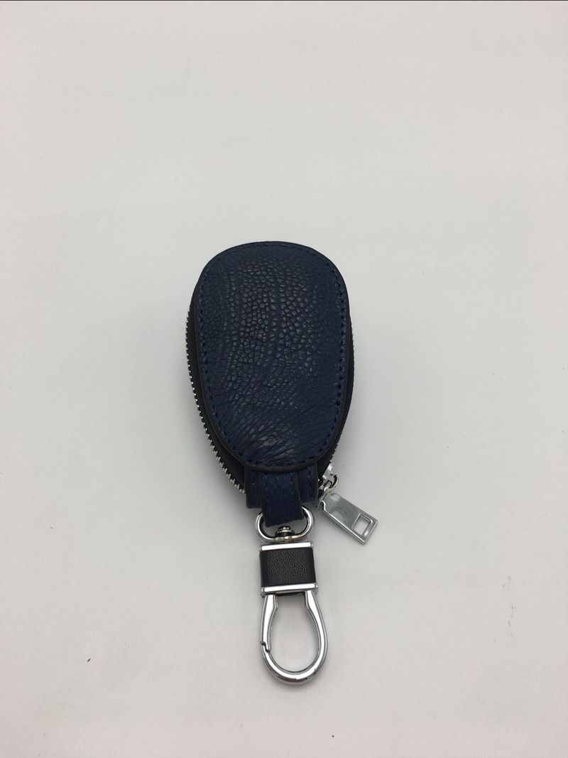 Sac porte-clés en cuir véritable à motif de grain d'autruche, nouvelle collection 2025_voghion.com