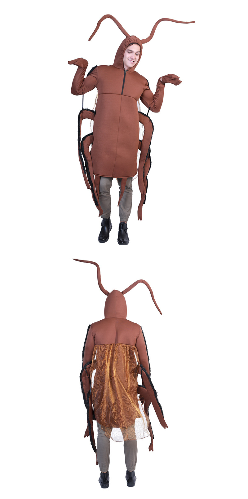 Halloween party funny party selfie animal cockroach one-piece play costume props show costume_voghion.com