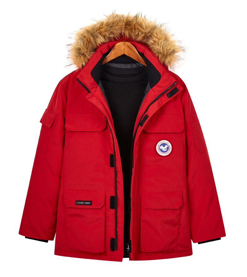 Herrenbekleidung Neue Winter Abnehmbarer Waschbärpelzkragen Mit Kapuze Große Gänsedaunenjacke Paar Arbeitskleidung Verdickter Mantel_voghion.com