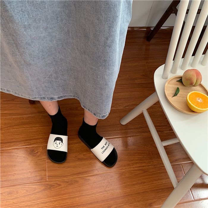 Thin Strip Ins Hong Kong Style Trendy Flats Slippers_voghion.com