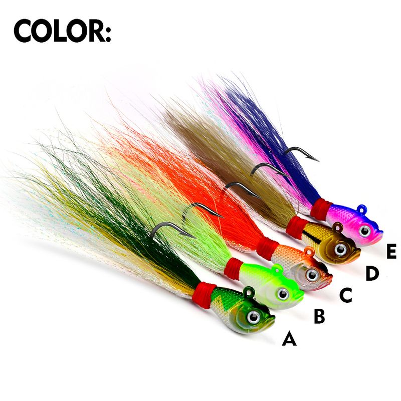 Long Casting Sinking Lead Fish Small Jig VIB With Tied Feather Hook Metal Hard Bait Lure_voghion.com