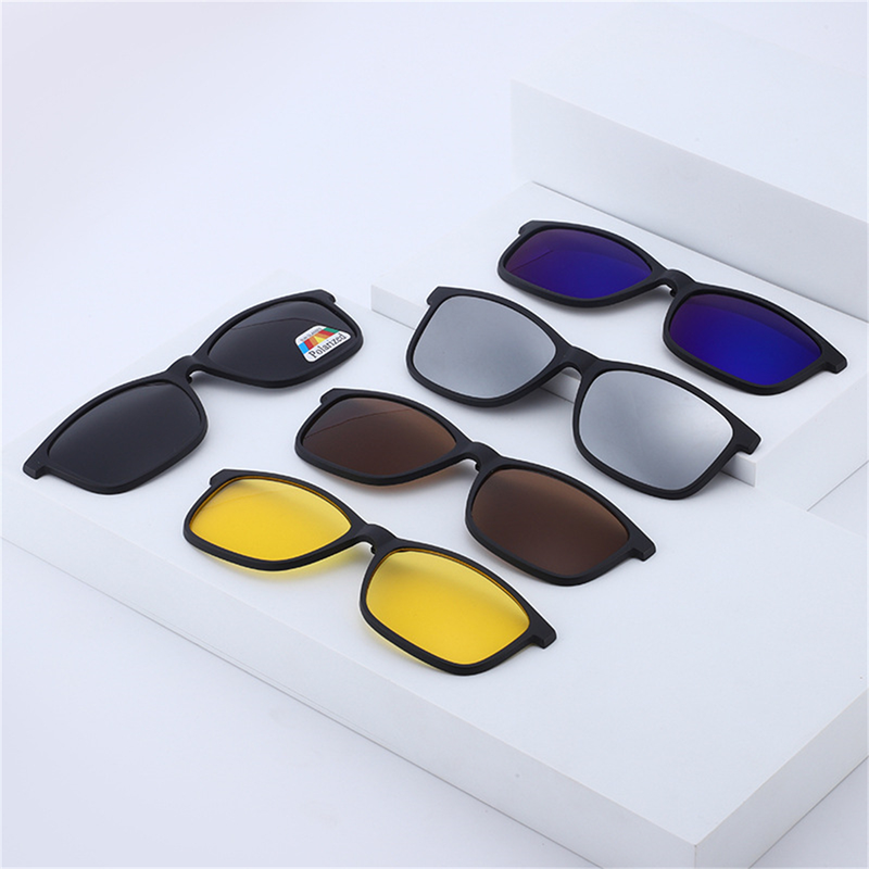 Magnetic Clip-on Sunclasses Polarized Outdoors Sport Driving Eyeglass Frames_voghion.com