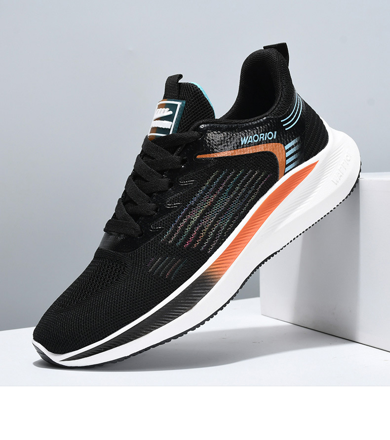 Shoe Factory Grossist A Style High Version Herr S Sportskor Skor Fritidssportduk Flugvävd Net Tide_voghion.com