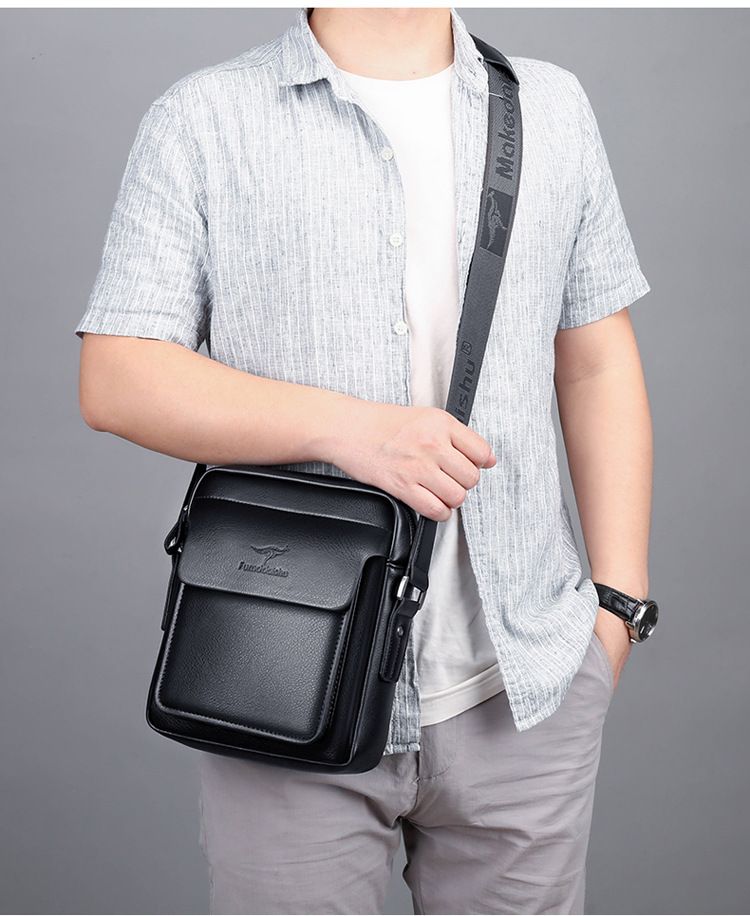 Merk Hoge Kwaliteit Casual Mannen Verticale Zakelijke Lederen Schoudertas Mode Man Crossbody Messenger Bag_voghion.com