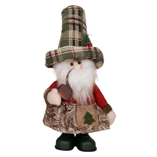 New Linen Apron Standing Doll Santa Claus Home Decoration Christmas Accessories_voghion.com