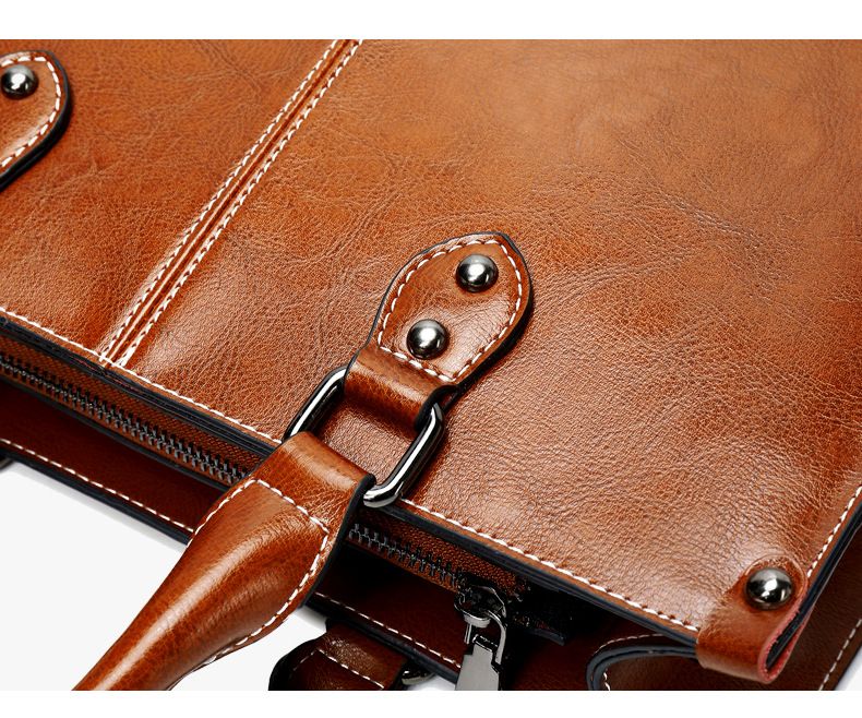 Borsa a mano da donna, tracolla, borsa a tracolla, borsa tote in vera pelle, shopping, moda, ufficio, donna, vera pelle di vacchetta, messenger top_voghion.com
