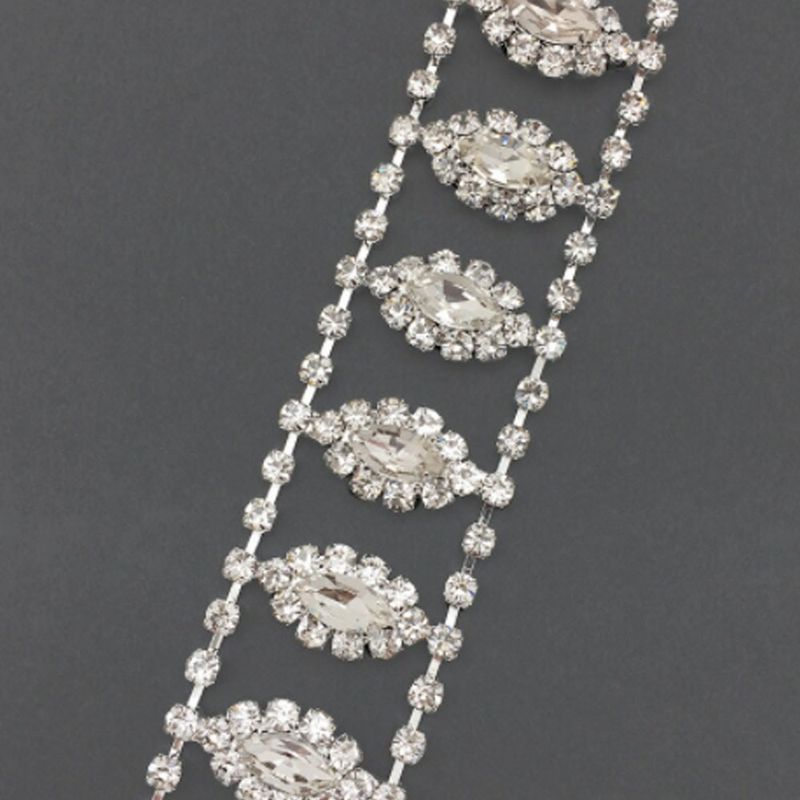 Nuovo retrò cristallo nuziale fascia per capelli Hollow White Gem gioielli matrimonio copricapo fascia per capelli_voghion.com