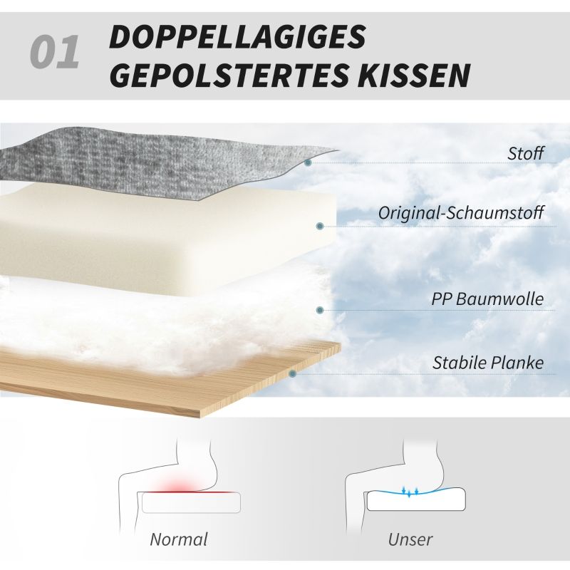 Armloser Polsterstuhl Drehbar Mit Stoffbezug, Höhenverstellbar, Grau_voghion.com