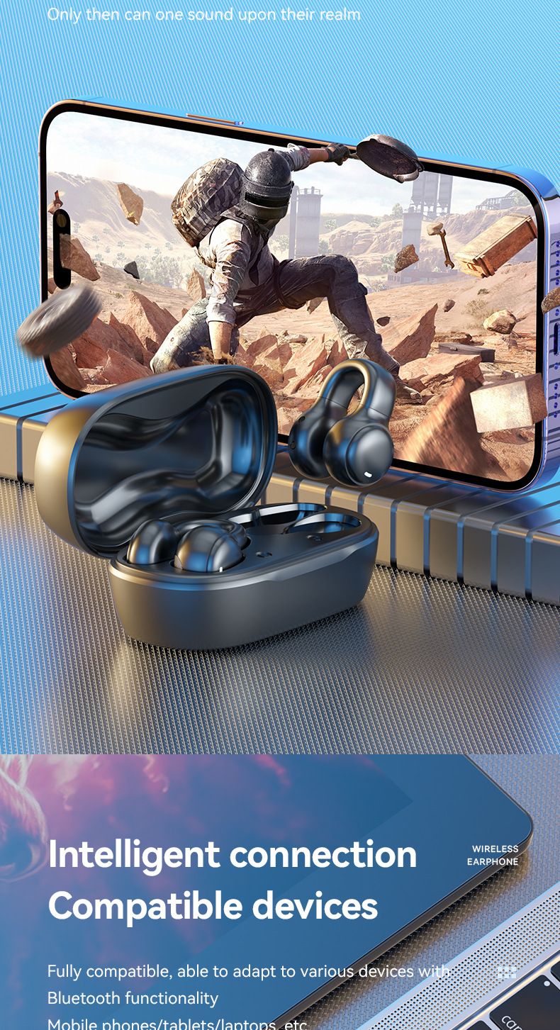 syct M47 New Bluetooth Long Battery Life Large Capacity In-Ear Digital Display Screen Rechargeable Earphones 5.4_voghion.com