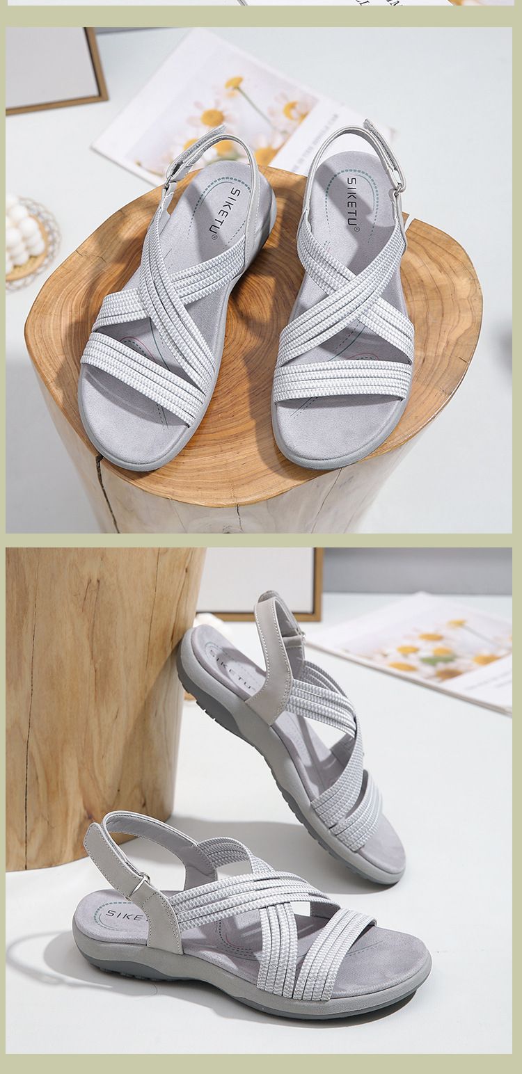 K6357-6 New 2025 Sports Sandals Elastic Velcro Large Size Women's Shoes_voghion.com