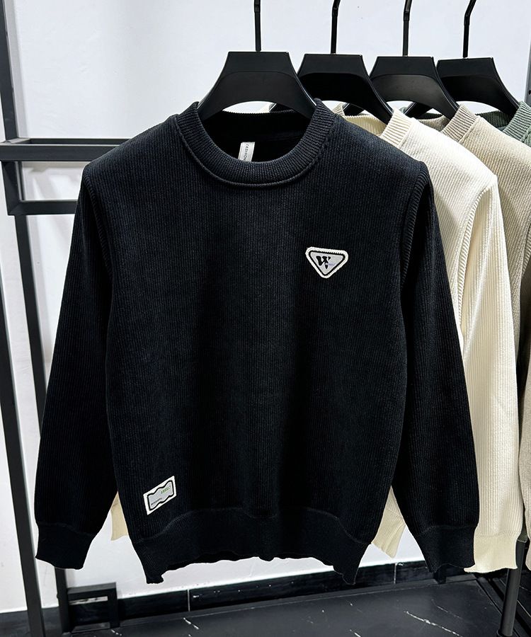 Herren-Winter-Sweatshirt mit Rundhalsausschnitt und Fleecefutter – Weicher und dicker Orion-Strickpullover für lässiges Lagen-Outfit, atmungsaktiv und wärmend_voghion.com