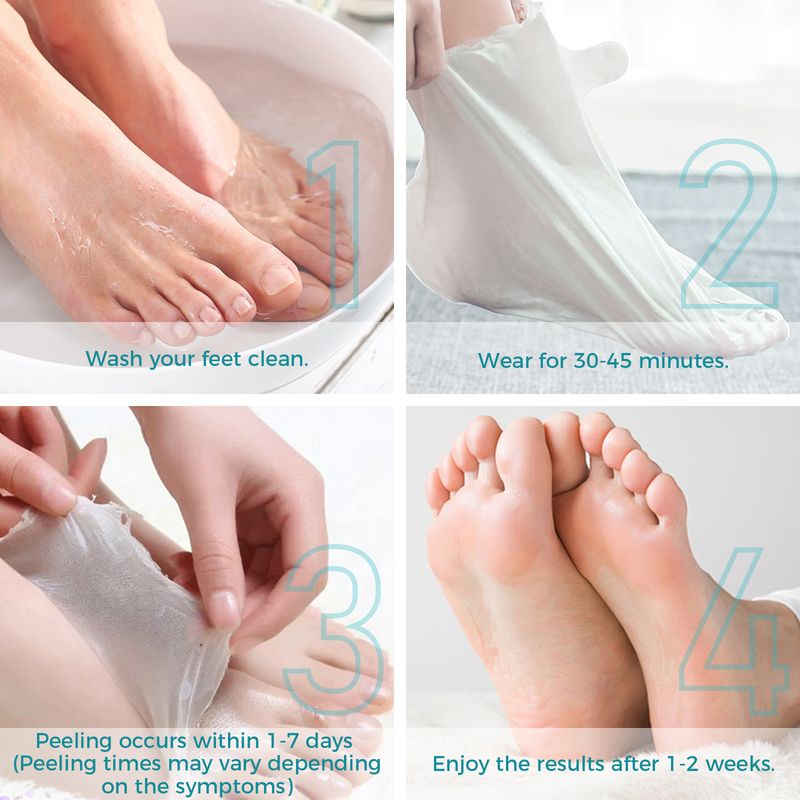 Foot Care Hot Product Plant OUKEYA 4 In 1 Hydrating, Moisturizing, Exfoliating And Caring Foot Mask English Version_voghion.com