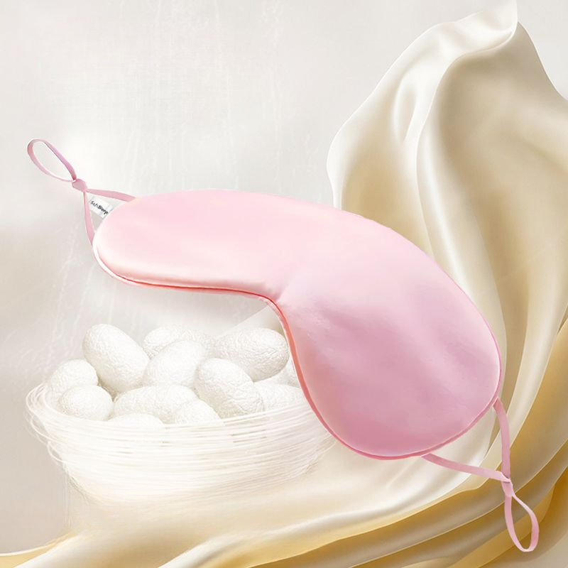 YiGou Hanging Ear Light Blocking Mulberry Silk Soft Breathable Eye Protection Mask For Men And Women Nap Sleep_voghion.com