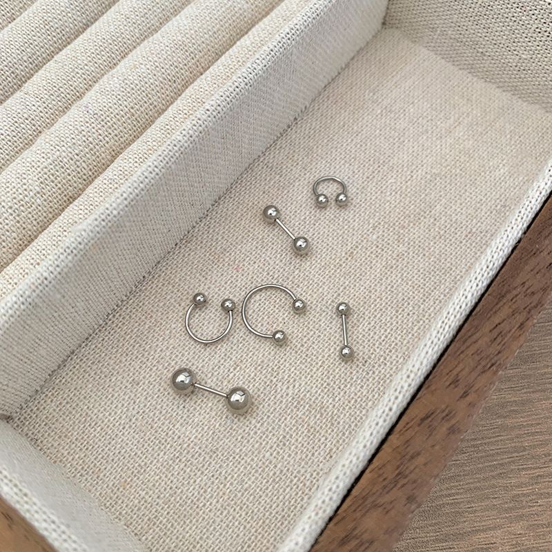 Double Ball For Women High-end Ins Style Bone Sleep Without Removing Ear Piercing Stud Hoop Earrings Summer_voghion.com