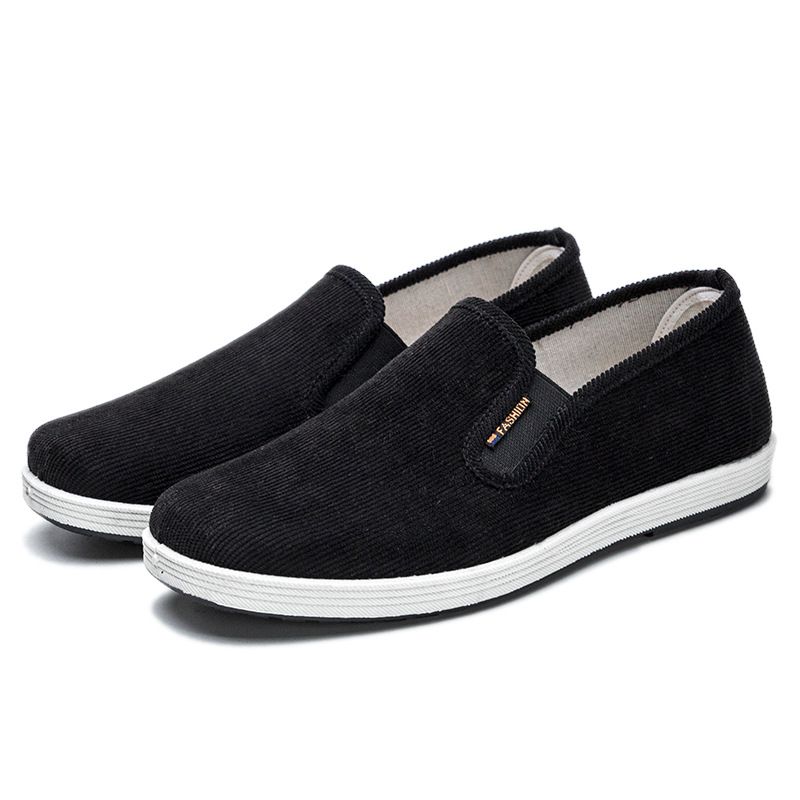 Scarpe da lavoro casual comode da uomo, in velluto a coste Old Beijing, per la primavera e l'autunno, taglie forti_voghion.com