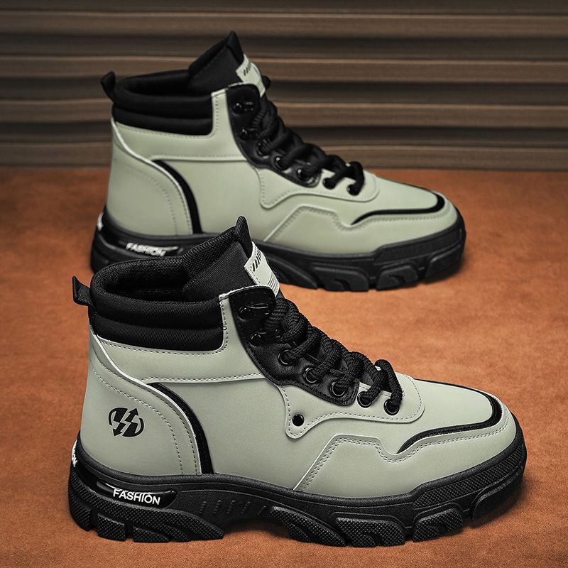 Martin 2025 Herbst Neue Arbeitskleidung im britischen Stil Gelbe Herren-High-Top-Outdoor-wasserdichte Lederstiefel_voghion.com