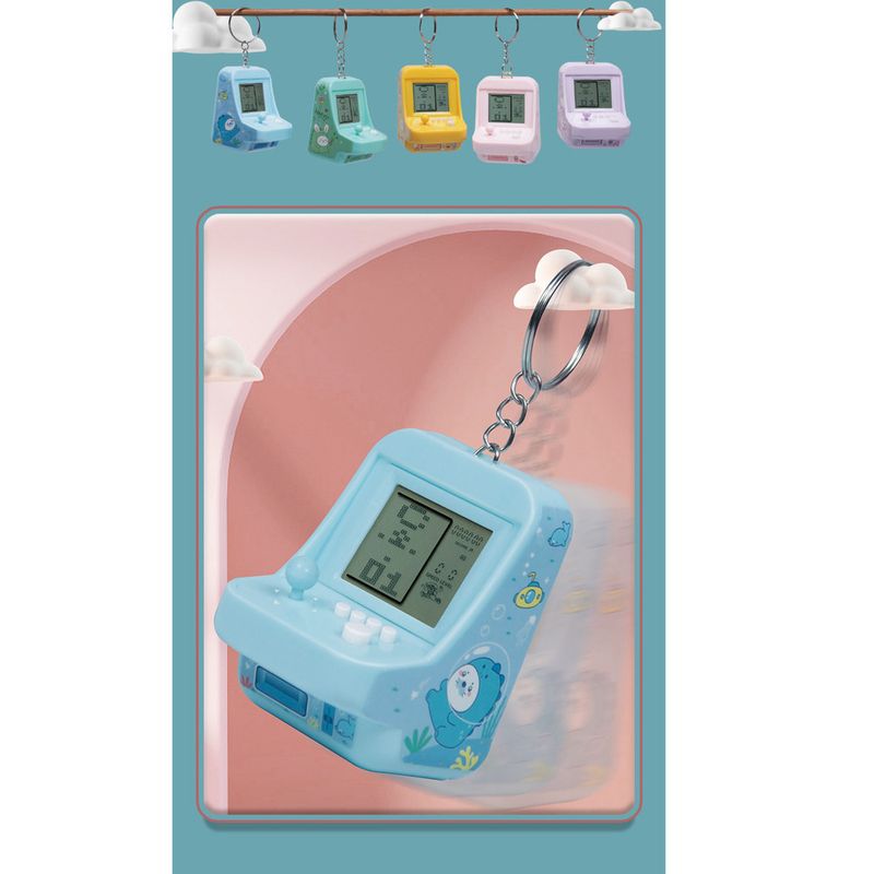 Κλασικό νοσταλγικό δώρο παιχνίδι Tetris μενταγιόν μίνι φορητό μπρελόκ παιχνιδιών_voghion.com