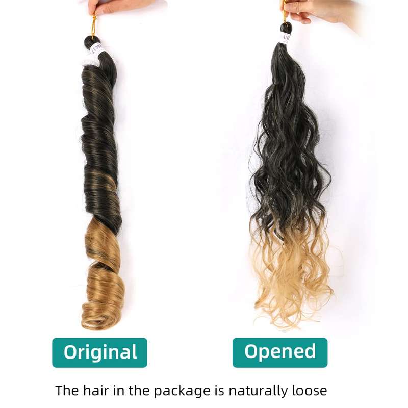 Sintētiskie mati Franču bizītes 8 gab. 24 collas 100g\/iepakojums Vaļējas bizes Ombre Blonde Tamborējums Spāņu Cirtaini_voghion.com