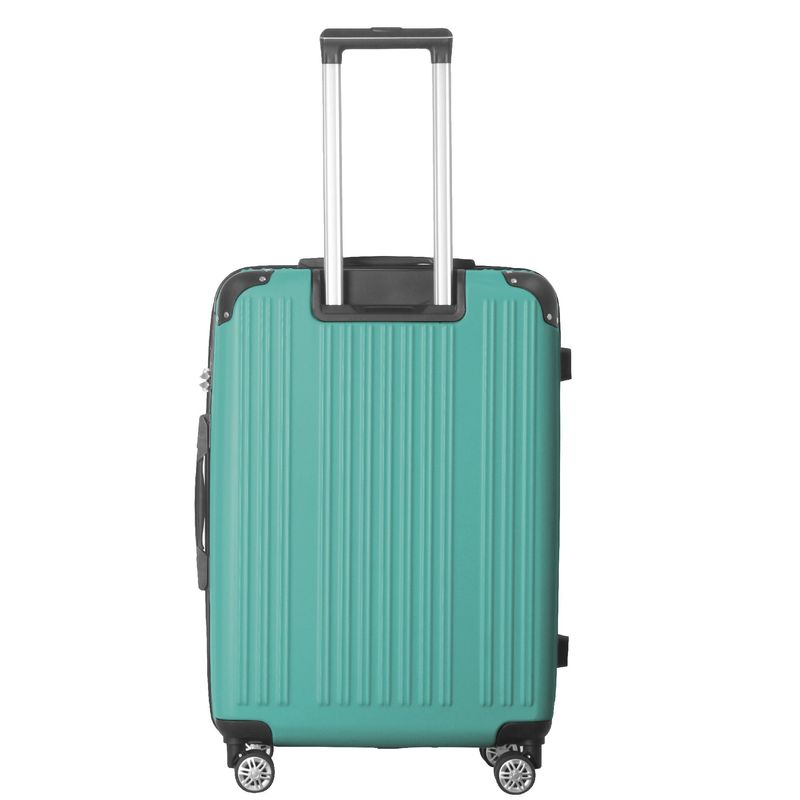 3-Piece Lightweight ABS Hardshell Luggage Set (20", 24", 26") In Fresh Green With Spinner Wheels, TSA Lock, And Adjustable Telescopic Handle - Durable Travel Suitcases_voghion.com