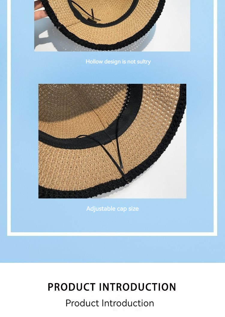 Spring Summer Straw Woven Fisherman Fashionable Versatile. Sunscreen Are Breathable And Show Off The Face. Small_voghion.com
