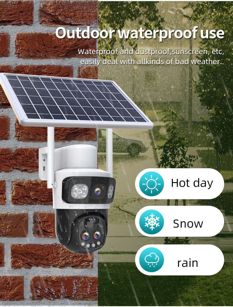 Telecamera di sicurezza PTZ solare 4G – Zoom 10X, HD 3MP, visione notturna 50m, monitoraggio remoto IP66_voghion.com