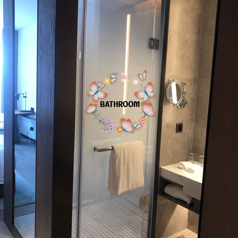 Adesivi decorativi da parete per porte in vetro in PVC con corona JS-N Series_voghion.com