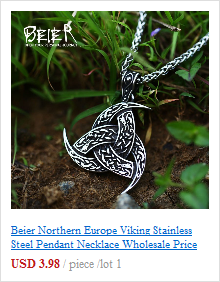 Beier 316L Stainless Steel Couple style Vegvisir Compass Pendant necklace Symbal Of Norse Runic BP8-985_voghion.com